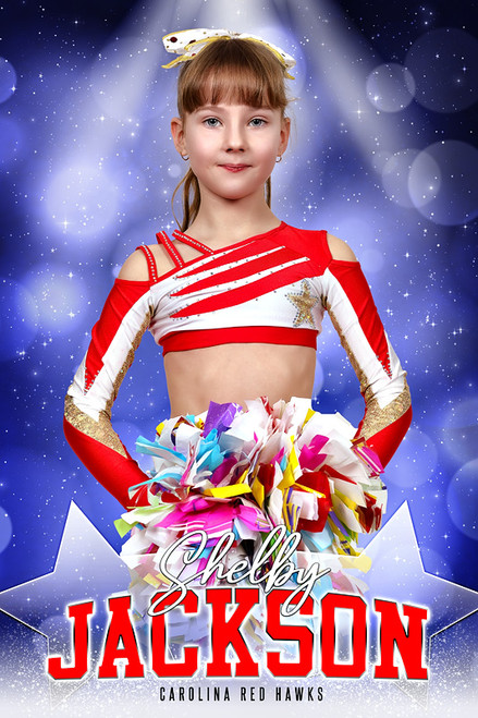 MULTI-SPORT BANNER PHOTO TEMPLATE - DREAMY BOKEH - CUSTOM PHOTOSHOP LAYERED SPORTS TEMPLATE