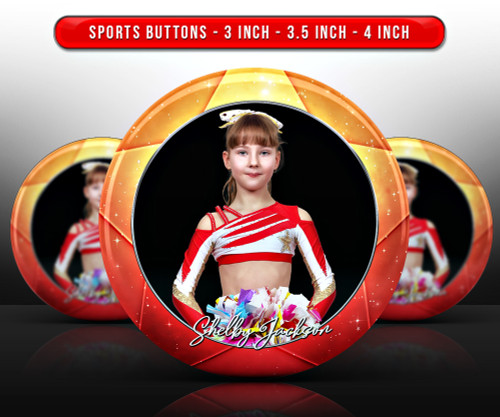 SPORTS PHOTO BUTTON TEMPLATES - DREAMY BOKEH