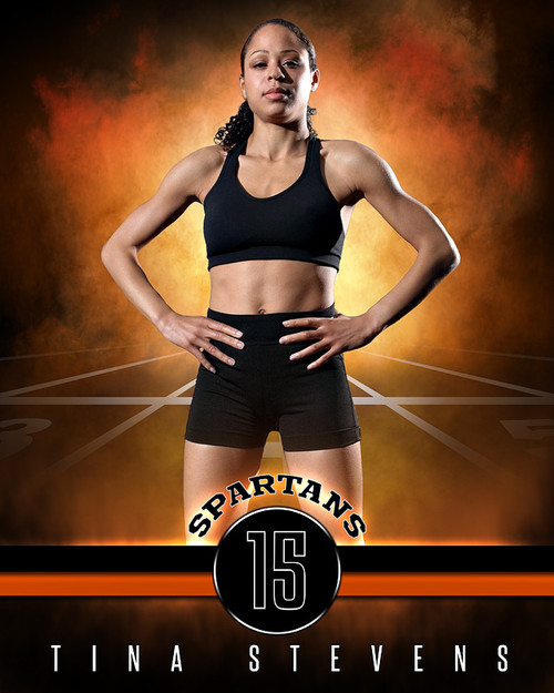 SPORTS POSTER TEMPLATE - FANTASY TRACK - PHOTOSHOP LAYERED SPORTS TEMPLATE