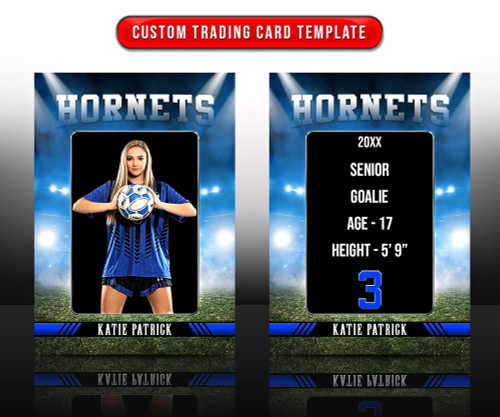 MULTI-SPORT TRADING CARDS AND 5X7 TEMPLATE - STADIUM GLOW  II
