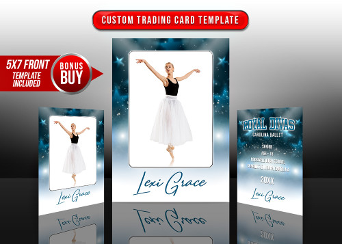 MULTI-SPORT TRADING CARDS AND 5X7 TEMPLATE - MYSTICAL STARS