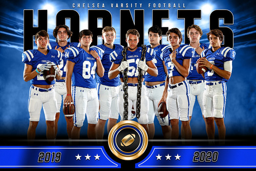 MULTI-SPORT BANNER PHOTO TEMPLATE - GOLD MEDAL - CUSTOM PHOTOSHOP LAYERED SPORTS TEMPLATE