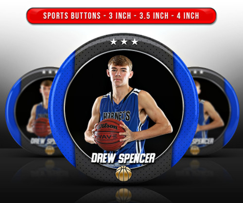 SPORTS PHOTO BUTTON TEMPLATES - GOLD MEDAL
