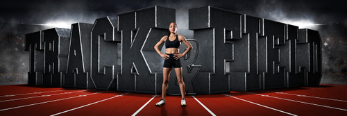 PANORAMIC SPORTS BANNER TEMPLATE - SURREAL TRACK - CUSTOM LAYERED PHOTOSHOP SPORTS TEMPLATE