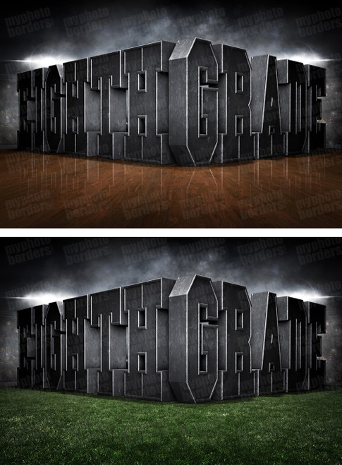 PLAYER & TEAM BANNER PHOTO TEMPLATE - SURREAL EIGHTH GRADE - CUSTOM PHOTOSHOP LAYERED SPORTS TEMPLATE