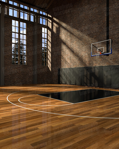 16x20 SPORT POSTER PHOTO TEMPLATE - OLD SCHOOL BASKETBALL II - CUSTOM PHOTOSHOP LAYERED SPORTS TEMPLATE