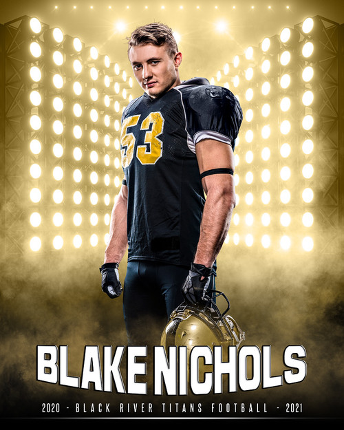 16x20 MULTI-SPORT POSTER TEMPLATE - LIGHT GRID - CUSTOM PHOTOSHOP LAYERED SPORTS TEMPLATE