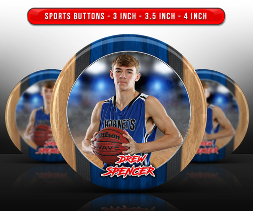 SPORTS PHOTO BUTTON TEMPLATES - HARDWOODS