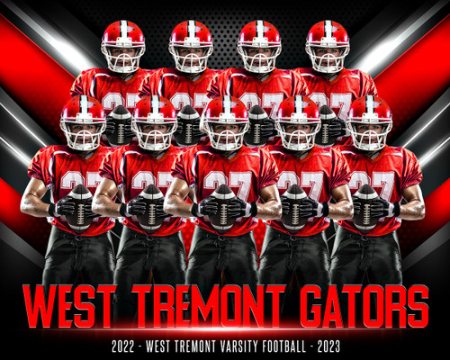 16x20 MULTI-SPORT POSTER TEMPLATE - METAL ABSTRACT - CUSTOM PHOTOSHOP LAYERED SPORTS TEMPLATE