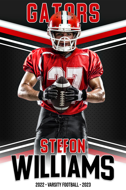 MULTI-SPORT BANNER PHOTO TEMPLATE - CENTERED - CUSTOM PHOTOSHOP LAYERED SPORTS TEMPLATE