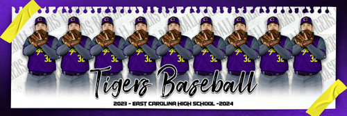 MULTI-SPORT PANORAMIC SPORTS BANNER TEMPLATE - TAPE IT DOWN - PHOTOSHOP LAYERED SPORTS TEMPLATE