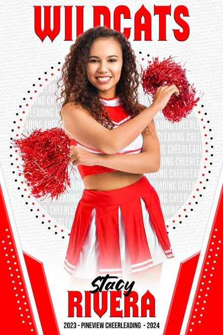 CHEERLEADING AND DANCE PHOTO TEMPLATE - DIVA - CUSTOM PHOTOSHOP LAYERED SPORTS TEMPLATE
