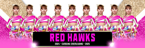 CHEERLEADING AND DANCE PANORAMIC SPORTS BANNER TEMPLATE - BLING - PHOTOSHOP LAYERED SPORTS TEMPLATE
