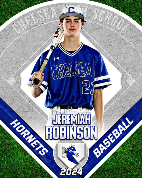 16x20 PHOTO TEMPLATE - BASES LOADED - CUSTOM PHOTOSHOP LAYERED TEMPLATE