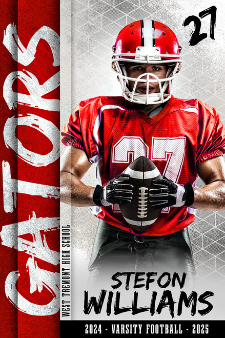 SPORTS PHOTO TEMPLATE - GRUNGY - CUSTOM PHOTOSHOP LAYERED SPORTS TEMPLATE