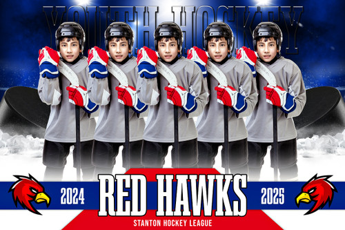 PLAYER BANNER PHOTO TEMPLATE - BREAKAWAY - CUSTOM PHOTOSHOP LAYERED SPORTS TEMPLATE