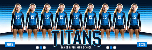 PANORAMIC SPORTS BANNER TEMPLATE - ROUNDED - CUSTOM LAYERED PHOTOSHOP SPORTS TEMPLATE