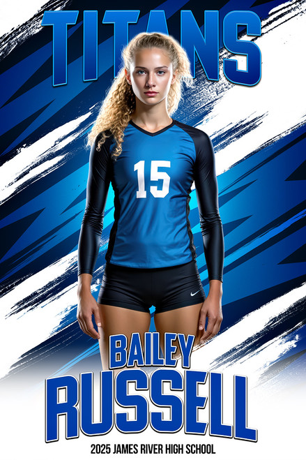 PLAYER BANNER PHOTO TEMPLATE - SHEARED - CUSTOM PHOTOSHOP LAYERED SPORTS TEMPLATE