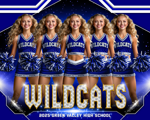 16x20 PHOTO TEMPLATE - SPARKLES - CUSTOM PHOTOSHOP LAYERED SPORTS TEMPLATE