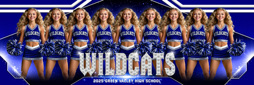 PANORAMIC SPORTS BANNER TEMPLATE - SPARKLES - CUSTOM LAYERED PHOTOSHOP SPORTS TEMPLATE