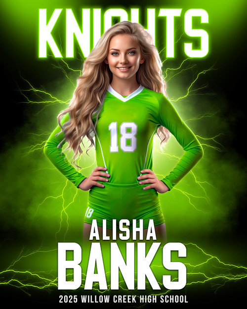 16x20 PHOTO TEMPLATE - ENERGIZED - CUSTOM PHOTOSHOP LAYERED SPORTS TEMPLATE