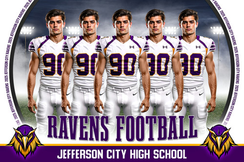 PLAYER BANNER PHOTO TEMPLATE - SURROUNDED - CUSTOM PHOTOSHOP LAYERED SPORTS TEMPLATE