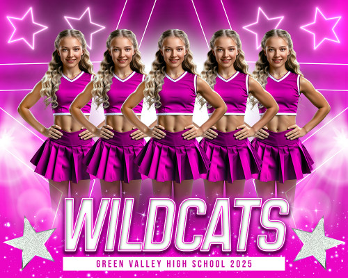 16x20 PHOTO TEMPLATE - LUMINOUS - CUSTOM PHOTOSHOP LAYERED SPORTS TEMPLATE