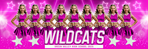 PANORAMIC SPORTS BANNER TEMPLATE - LUMINOUS - CUSTOM LAYERED PHOTOSHOP SPORTS TEMPLATE