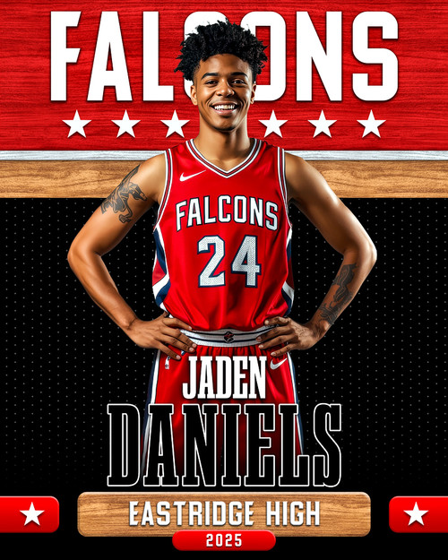 16x20 PHOTO TEMPLATE - WOOD GRAIN - CUSTOM PHOTOSHOP LAYERED SPORTS TEMPLATE