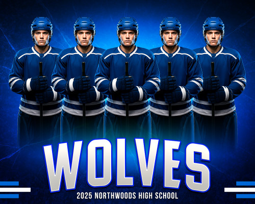 16x20 PHOTO TEMPLATE - COLD AS ICE - CUSTOM PHOTOSHOP LAYERED SPORTS TEMPLATE