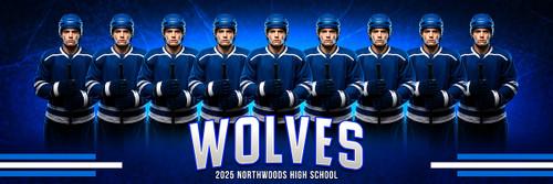PANORAMIC SPORTS BANNER TEMPLATE - COLD AS ICE - CUSTOM LAYERED PHOTOSHOP SPORTS TEMPLATE
