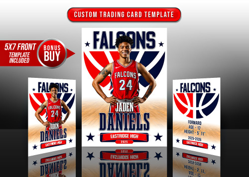 MULTI-SPORT TRADING CARDS AND 5X7 TEMPLATE - SEGMENT