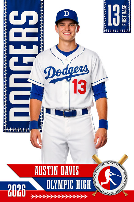 PLAYER BANNER PHOTO TEMPLATE -  LACED UP - CUSTOM PHOTOSHOP LAYERED SPORTS TEMPLATE