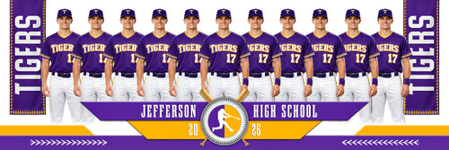 PANORAMIC SPORTS BANNER TEMPLATE - LACED UP - CUSTOM LAYERED PHOTOSHOP SPORTS TEMPLATE