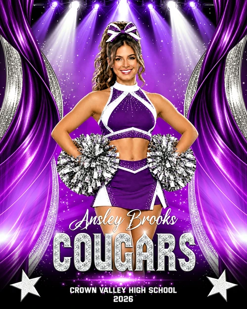 16x20 PHOTO TEMPLATE - SHOWSTOPPER - CUSTOM PHOTOSHOP LAYERED SPORTS TEMPLATE