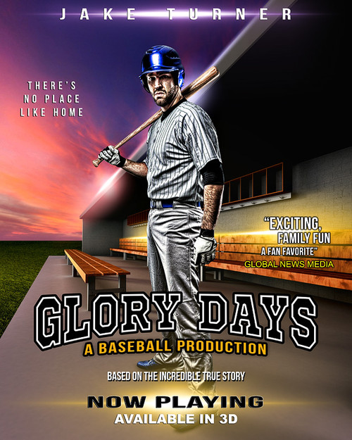 SPORTS POSTER PHOTO TEMPLATE - GLORY DAYS