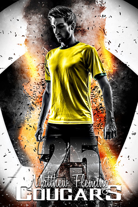 PLAYER BANNER PHOTO TEMPLATE - SOCCER INFERNO