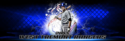 PANORAMIC SPORTS BANNER TEMPLATE - SHATTERED BASEBALL