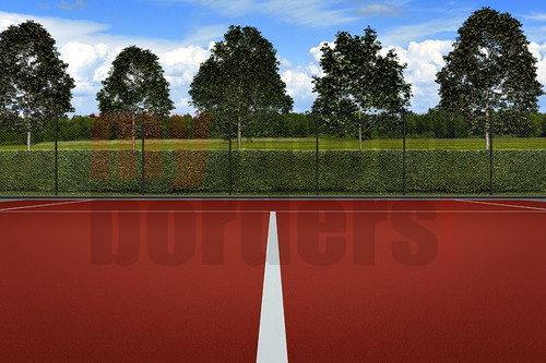 DIGITAL BACKGROUND - TENNIS COURT - HORIZONTAL