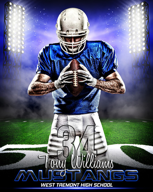 SPORTS POSTER PHOTO TEMPLATE - PRIME TIME FOOTBALL