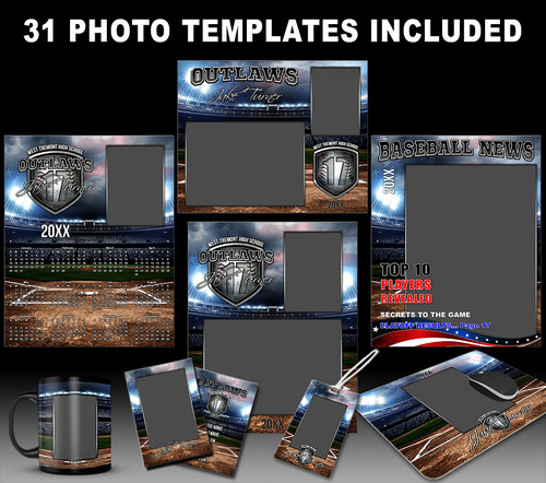 AMERICAN BASEBALL COLLECTION - PHOTOSHOP SPORTS TEMPLATE COLLECTION