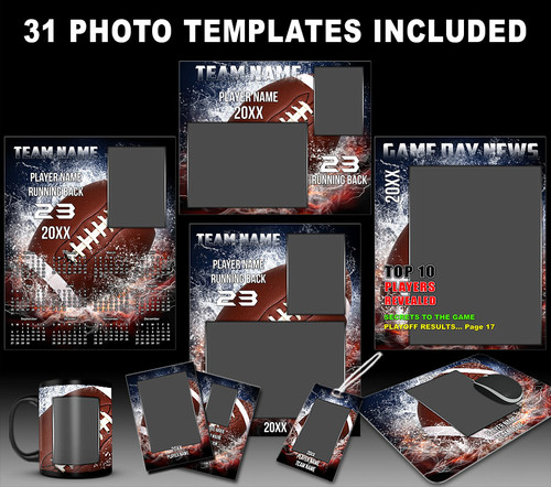 Splash Football Photo Template Collection