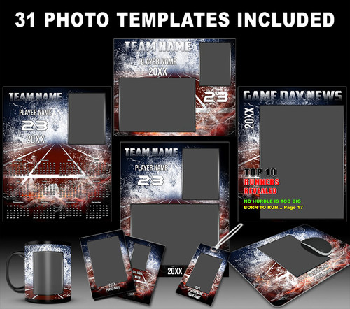Splash Track and Field Photo Template Collection