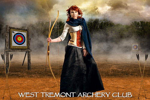 PLAYER BANNER PHOTO TEMPLATE - ARCHERY RANGE - LAYERED PHOTOSHOP SPORTS TEMPLATE