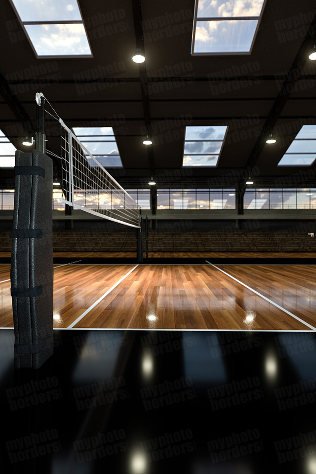 Digital Sports Background - Volleyball Court