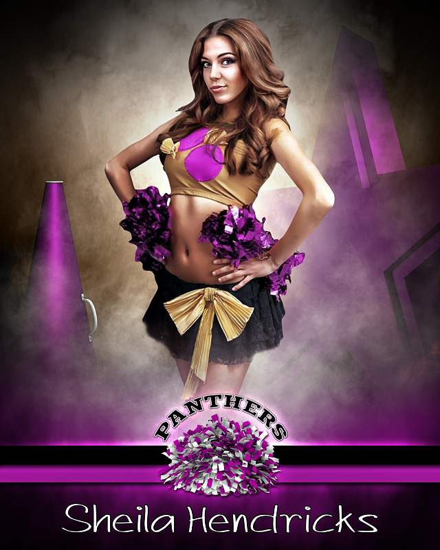 Sports Poster Photo Template Fantasy Cheerleading