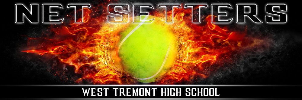Panoramic Team Banner Tennis Sports Photo Template On Fire
