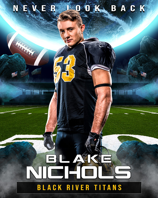Sports Poster Photo Template Space Football Sports Template