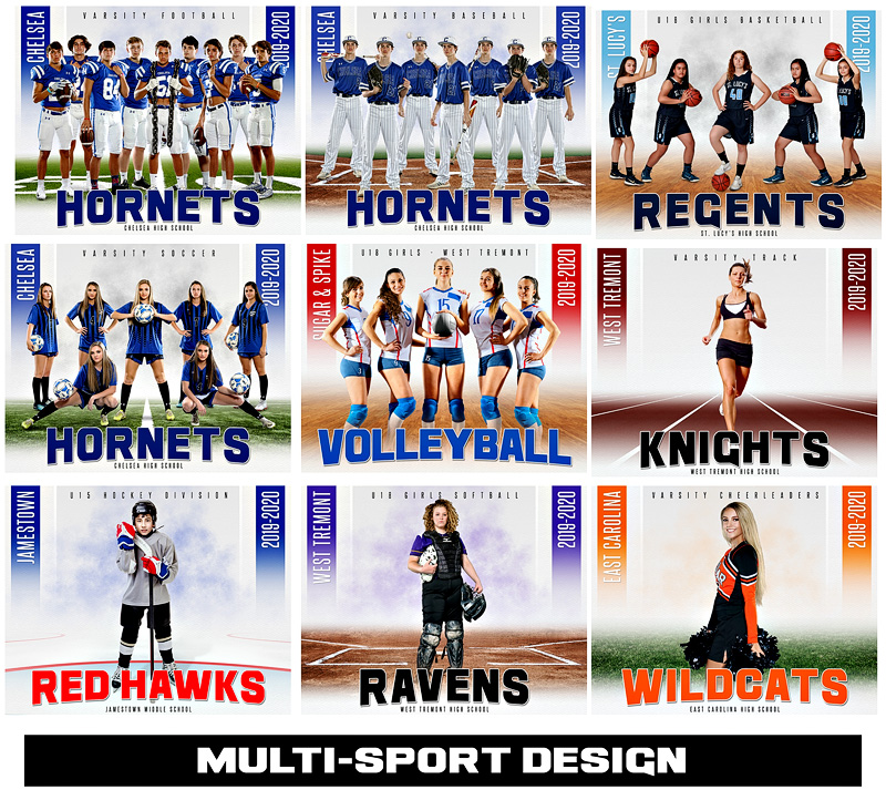 Custom Multi Sports Poster Collage for ANY SPORT Team or Athlete