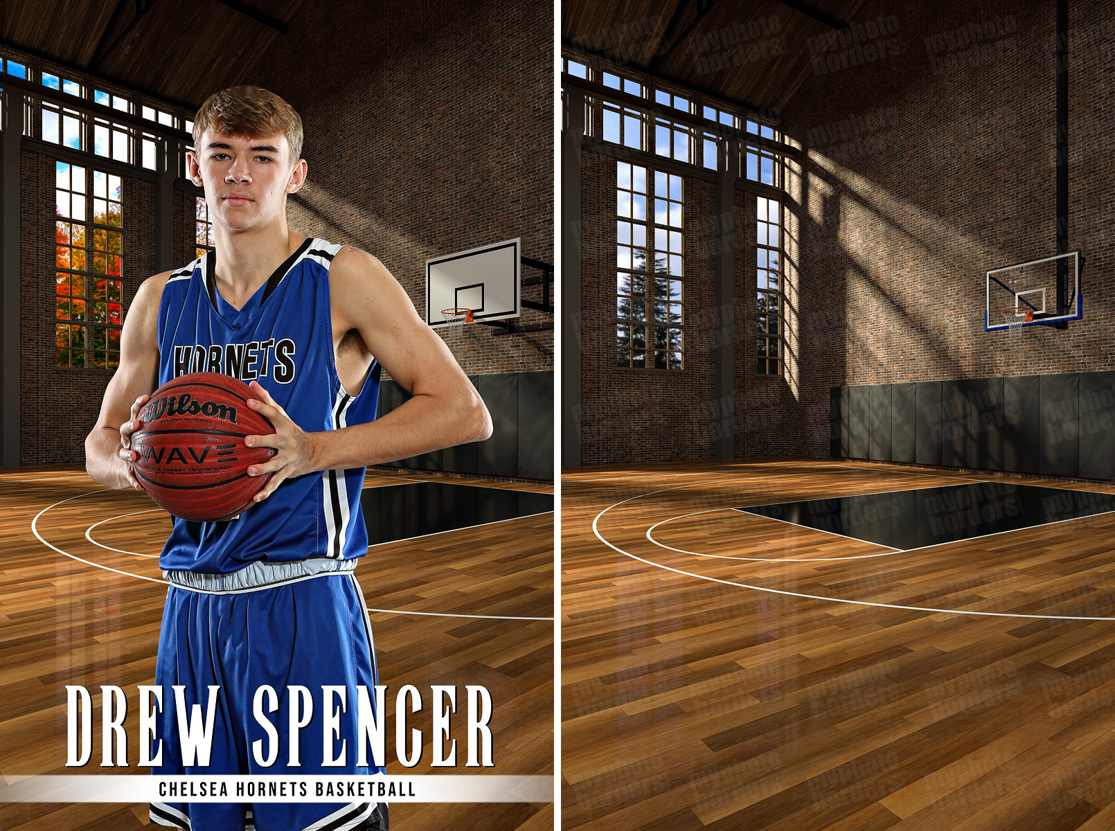 Player Banner Sports Photo Template - Old School Basketball II
